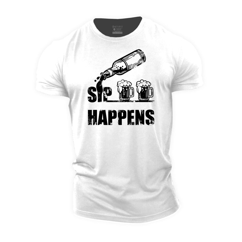 Sip Happens Cotton T-Shirt