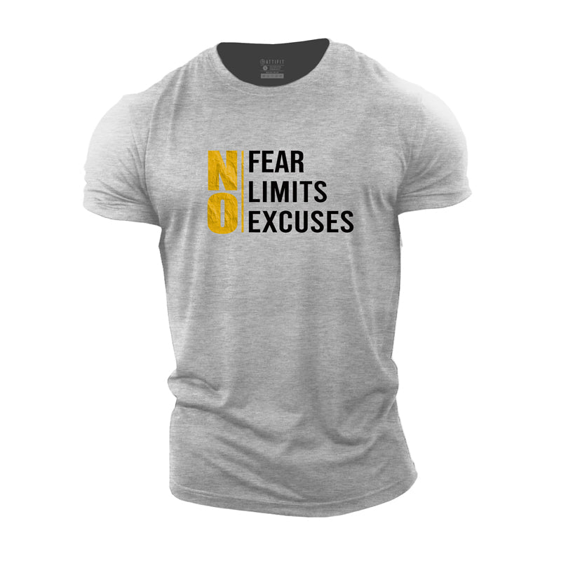 Cotton No Fear Limits Excuses Graphic Men's T-shirts