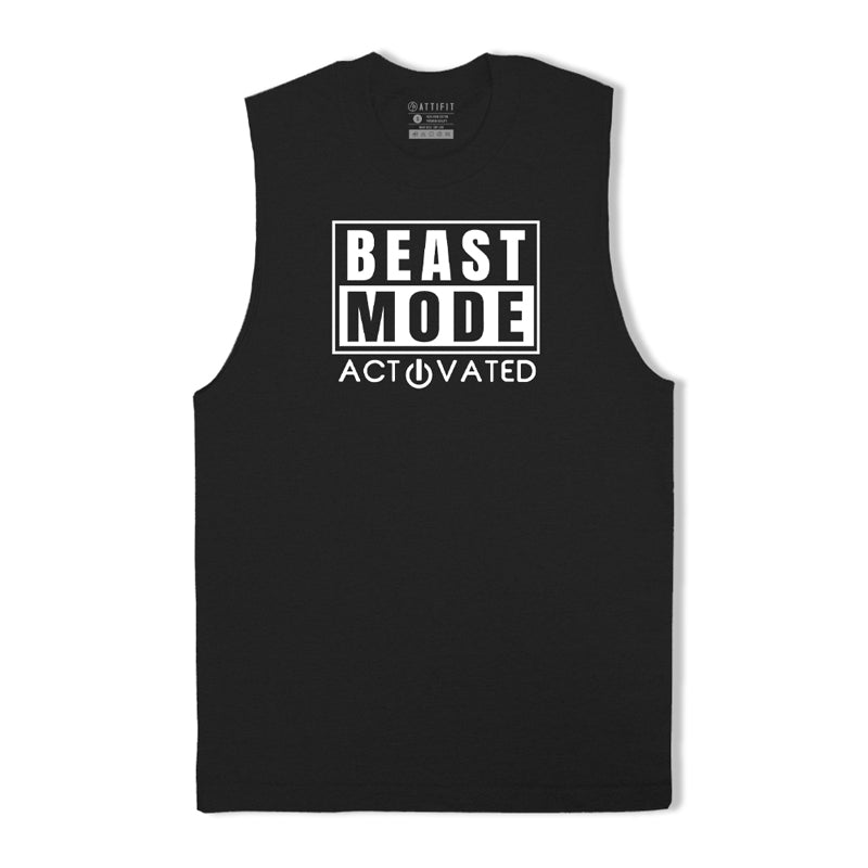 Cotton Beast Mode Bodybuilding Men's Tank Top