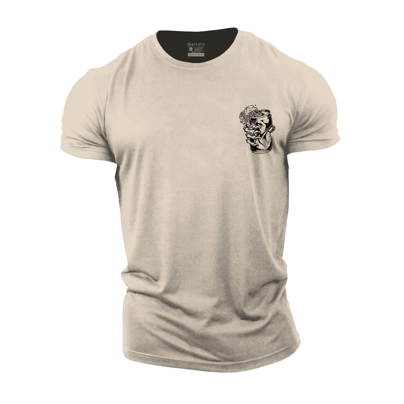 Cotton Squeezing A Can Men's T-shirt