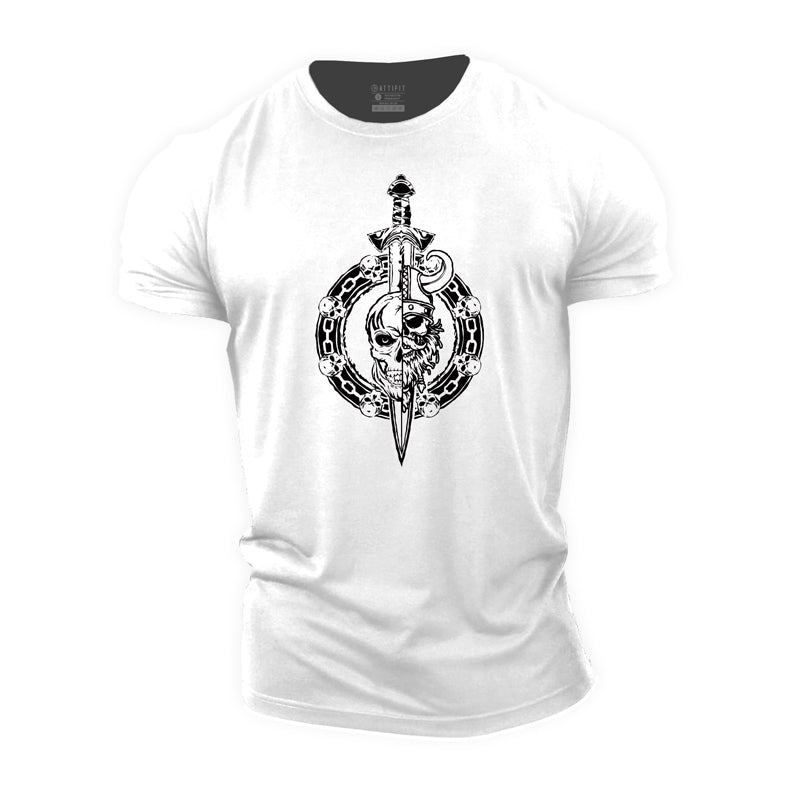 Cotton Viking Warrior Graphic Men's T-shirts