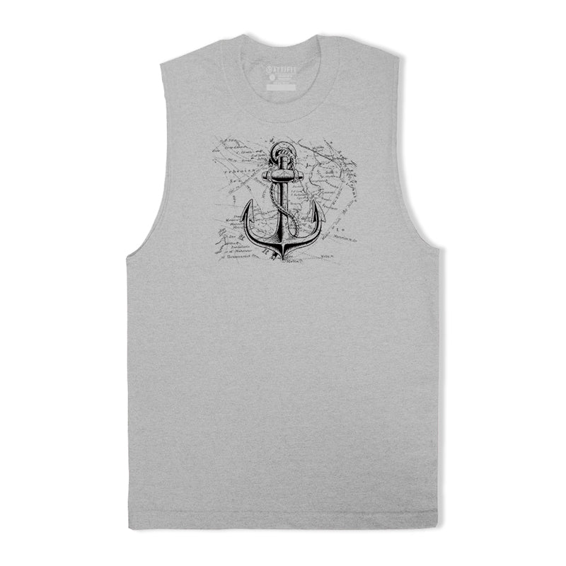 Cotton Anchor Graphic Men's Tank Top