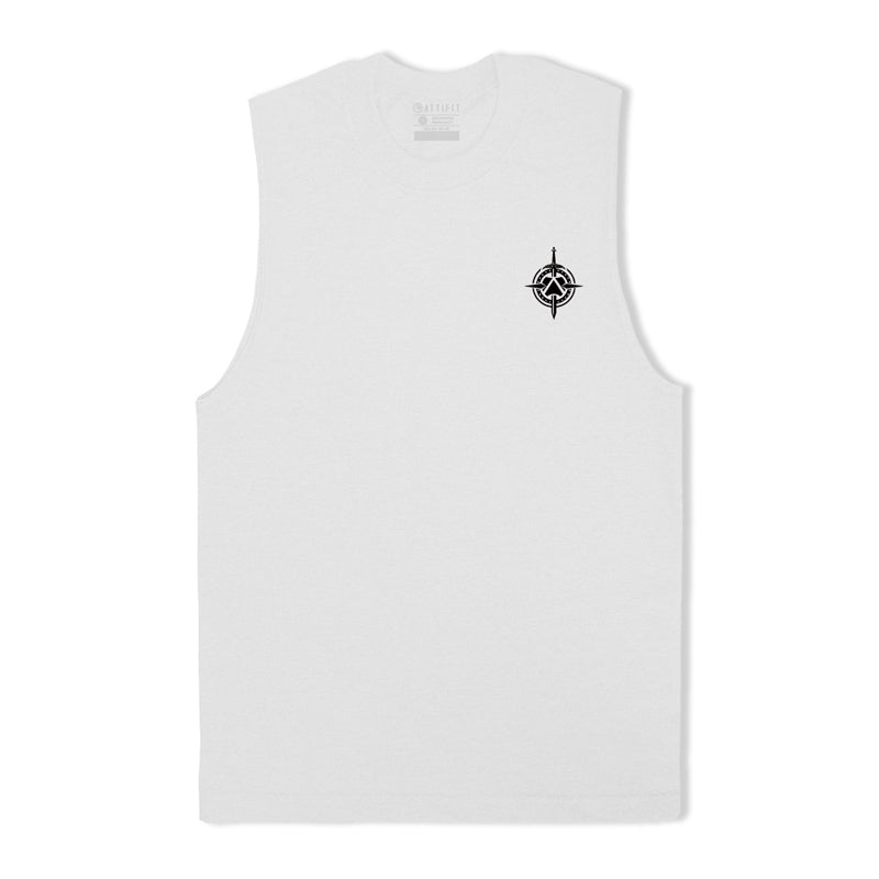 Cotton Sword And Shield Graphic Tank Top