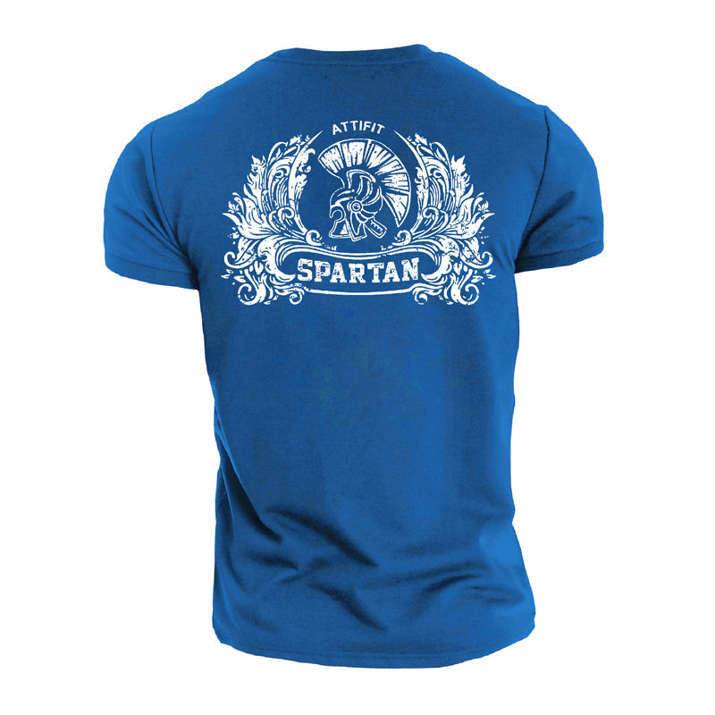 Cotton Spartan Warrior Graphic Fitness T-shirts