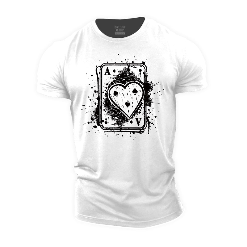 Cotton The Ace Of Diamonds Graphic Men's Fitness T-shirts