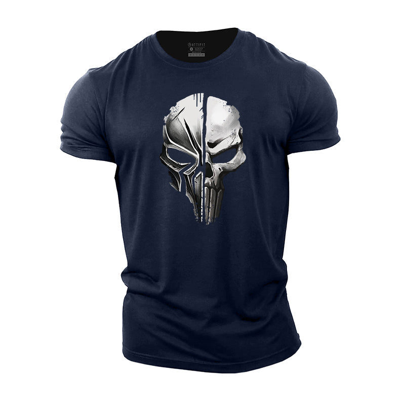 Skull Helmet Cotton T-Shirt