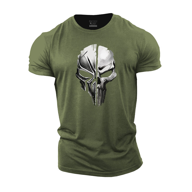 Skull Helmet Cotton T-Shirt