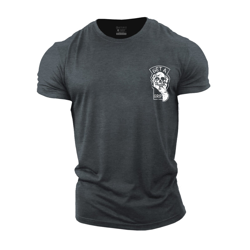 Cotton Get A Grip Graphic Men's T-shirts