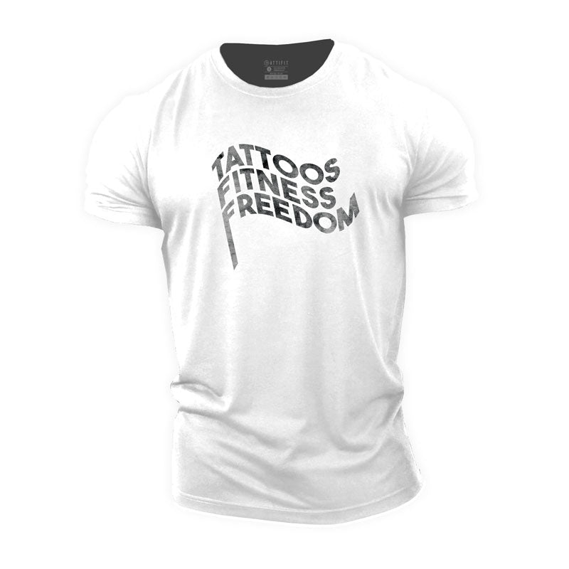 Tattoos Fitness Freedom Cotton T-Shirt