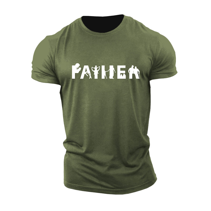 Cotton Father's Day Graphic T-shirts