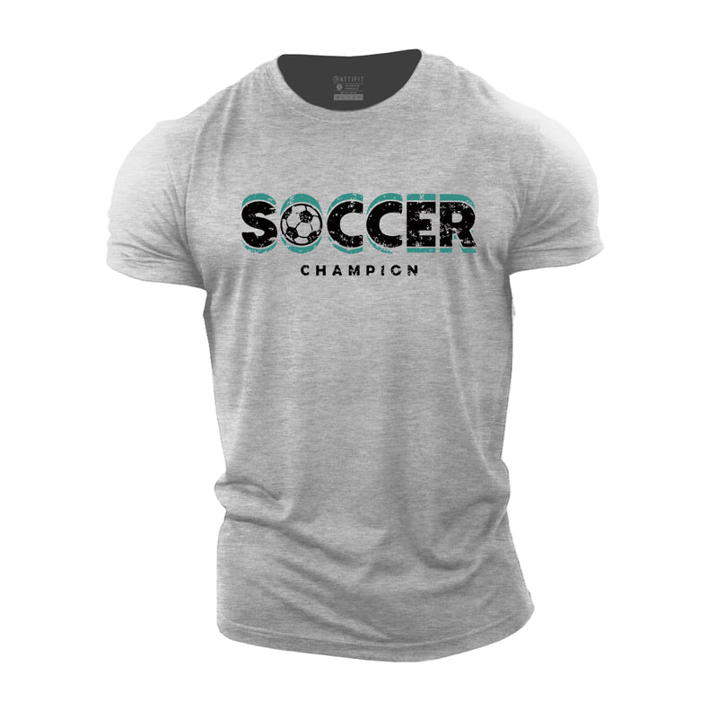 Cotton Soccer Graphic Men's T-shirts