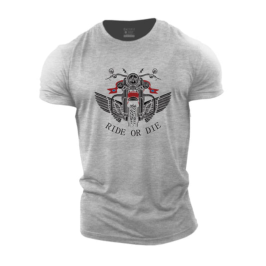 Cotton Ride Or Die Graphic Workout Men's T-shirts