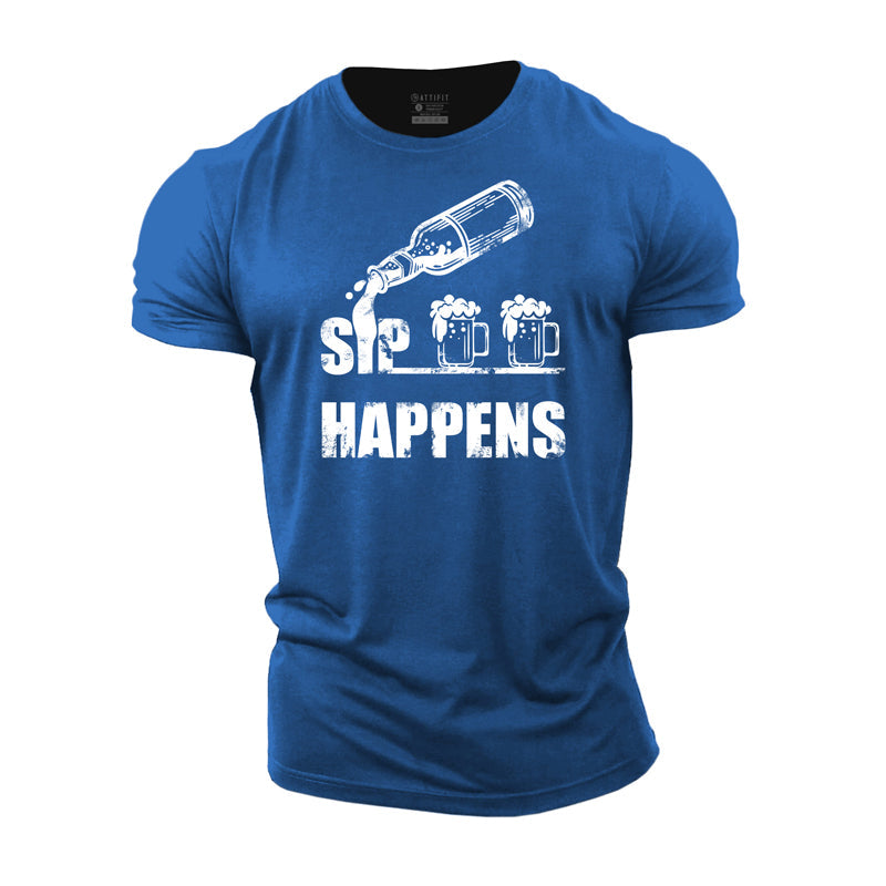 Sip Happens Cotton T-Shirt