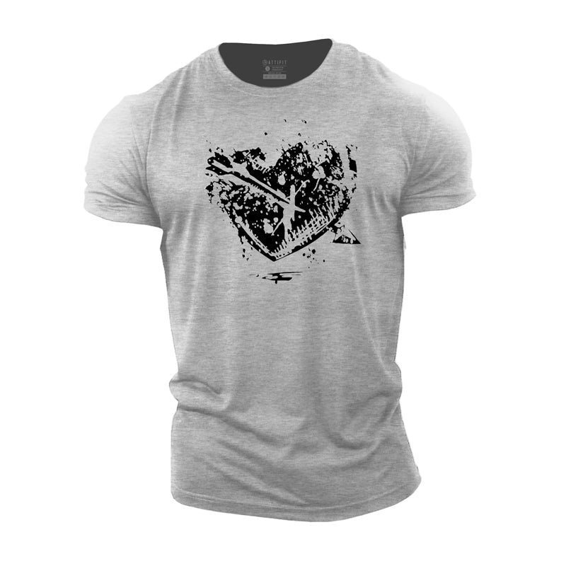 Cotton Heart Graphic Men's T-shirts