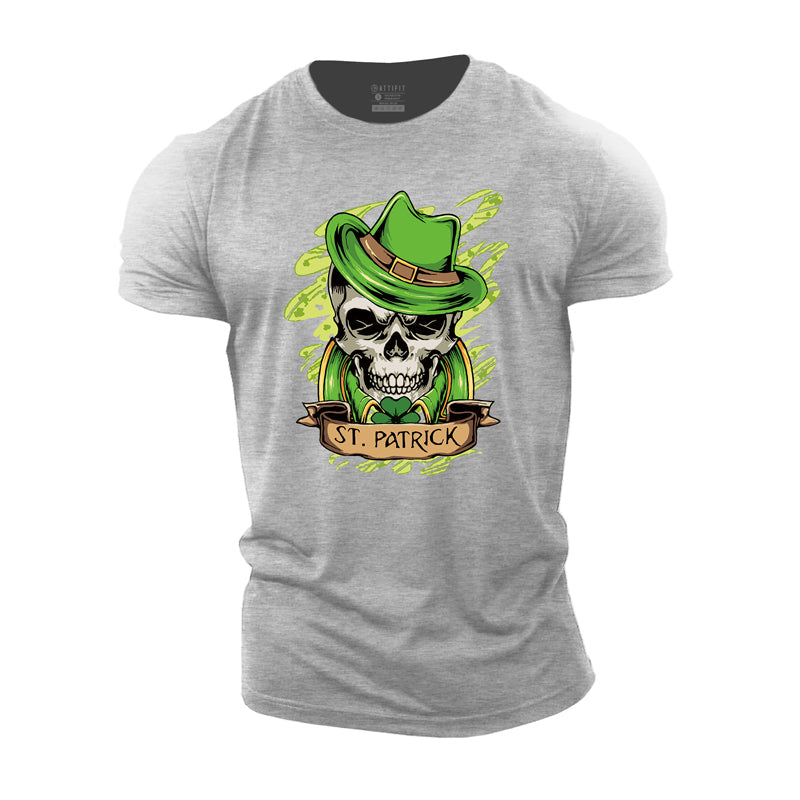 St. Patrick Skull Cotton T-Shirt