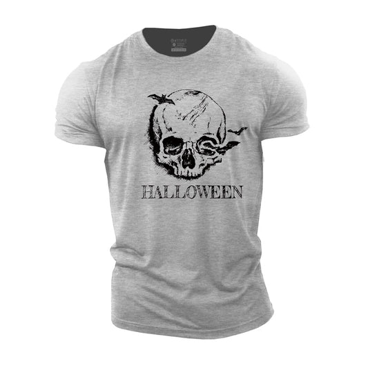 Halloween Skull Cotton T-Shirt