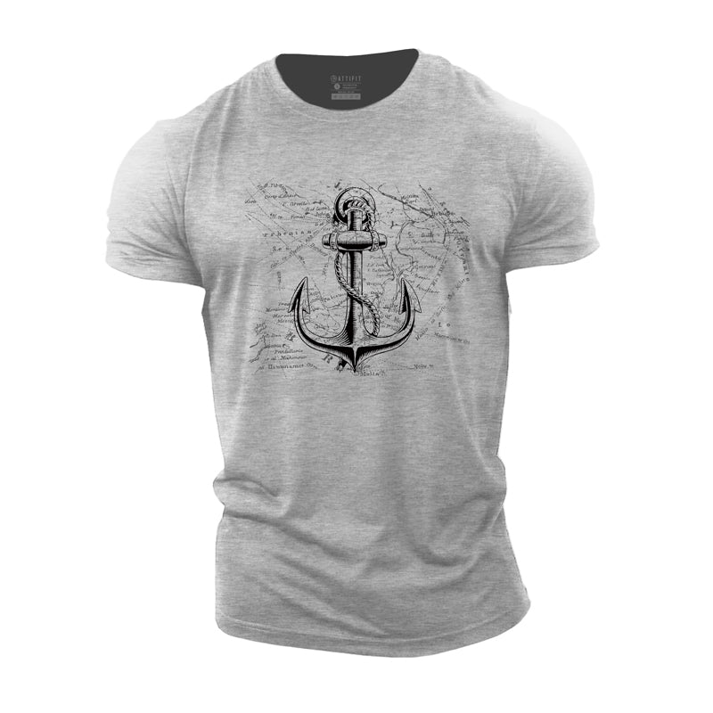 Cotton Anchor Graphic Men's T-shirts