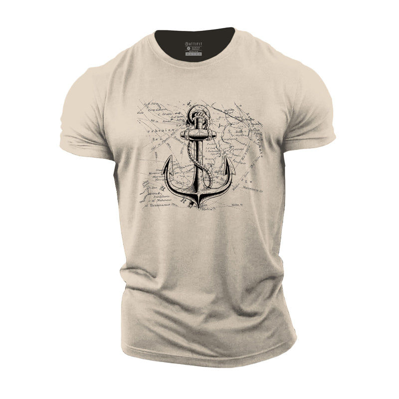 Cotton Anchor Graphic Men's T-shirts