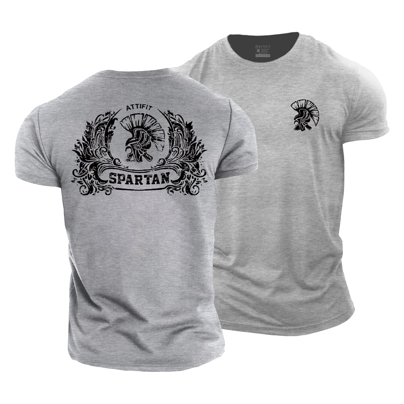 Cotton Spartan Warrior Graphic Fitness T-shirts