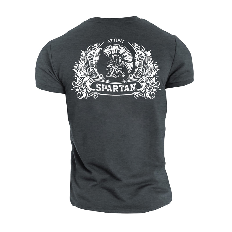 Cotton Spartan Warrior Graphic Fitness T-shirts