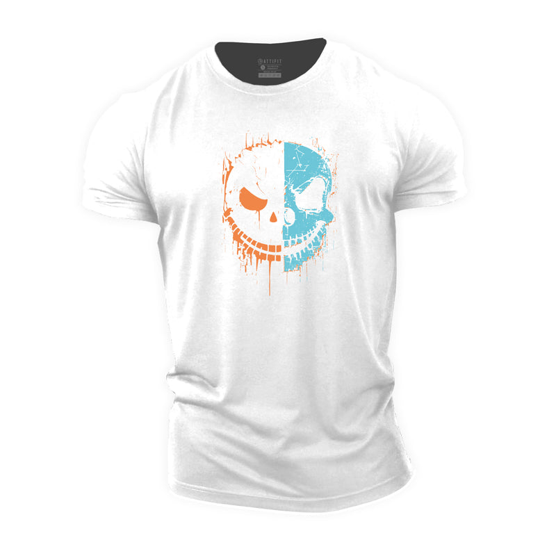 Smile Skull Emoticon Cotton T-Shirt