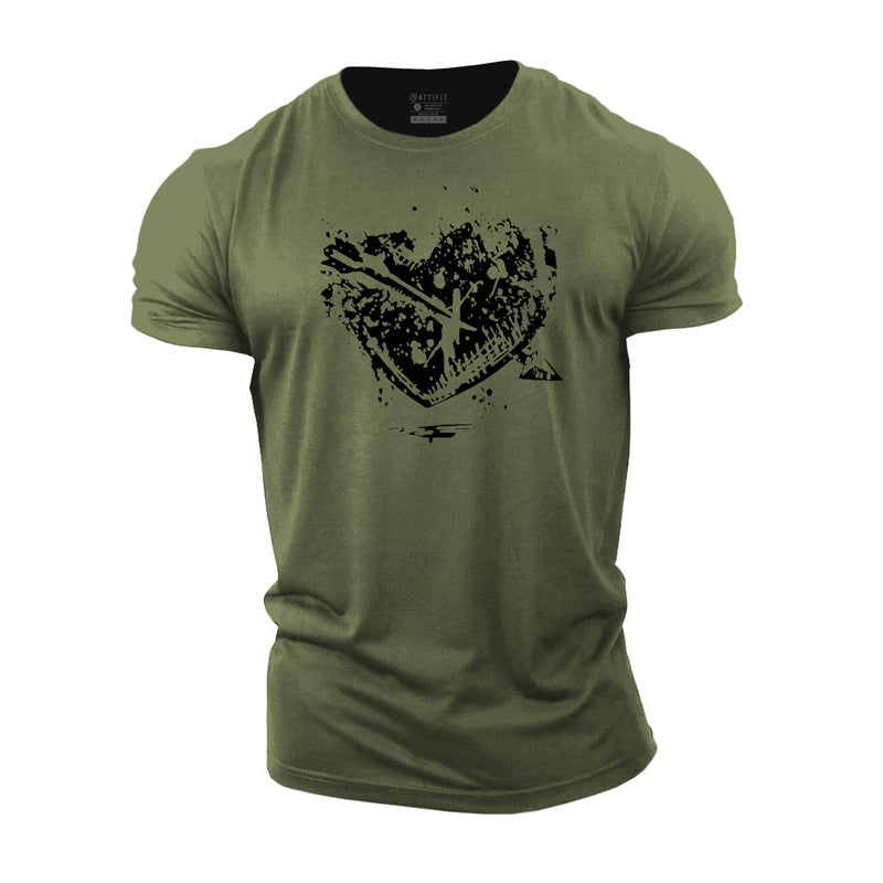 Cotton Heart Graphic Men's T-shirts