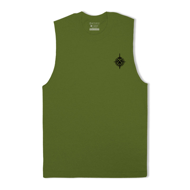 Cotton Sword And Shield Graphic Tank Top