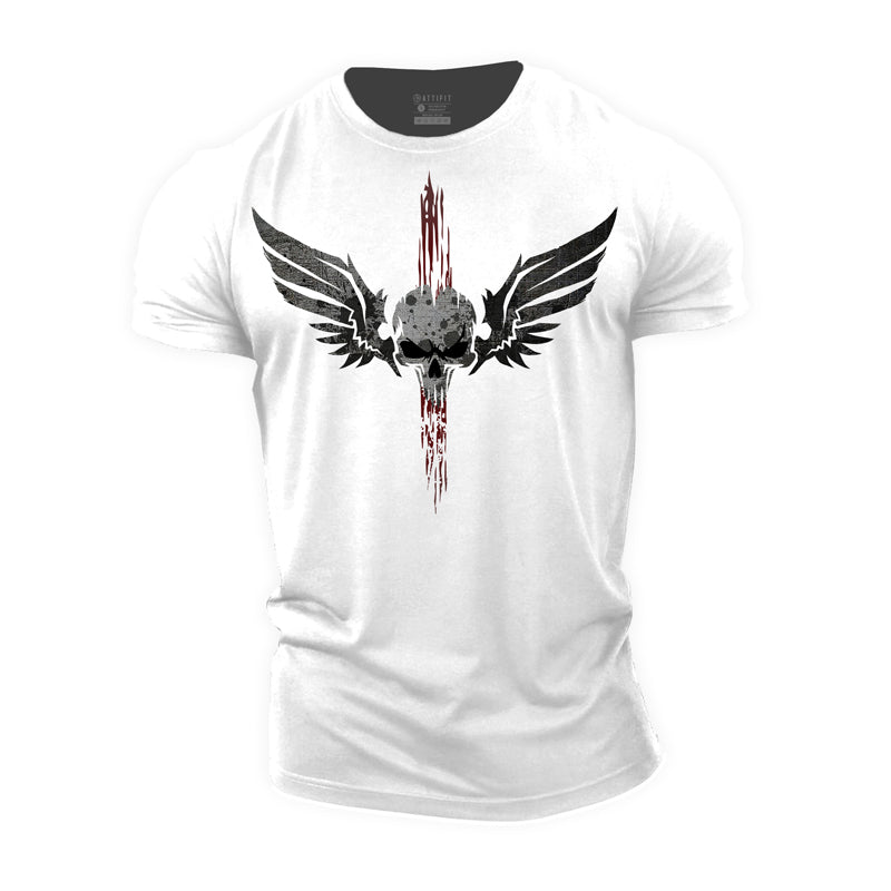 Skeleton Wings Cotton T-Shirt