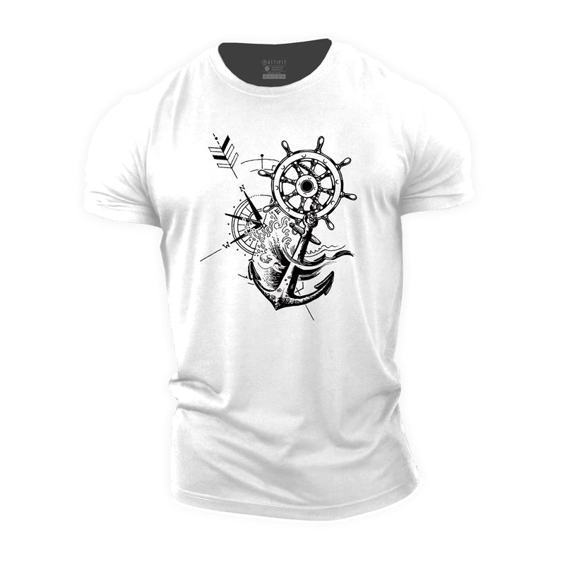 Cotton Compass Graphic Men's T-shirts