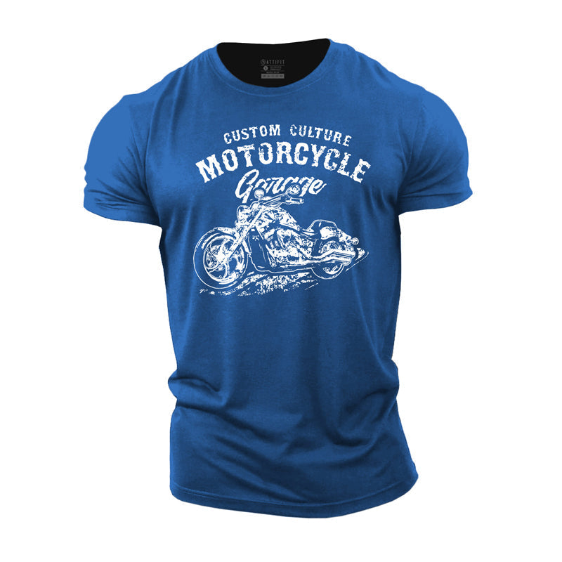 Cotton Motorcycle Graphic Men's T-shirts