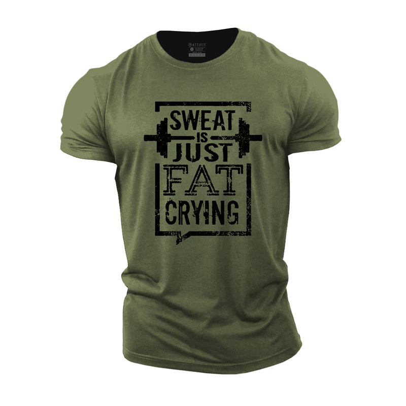 Sweat Is Just Fat Crying Cotton T-Shirt