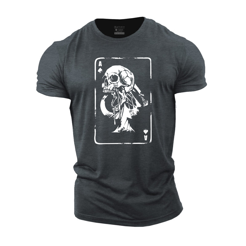 Cotton The Ace Of Spades Graphic Men's T-shirts