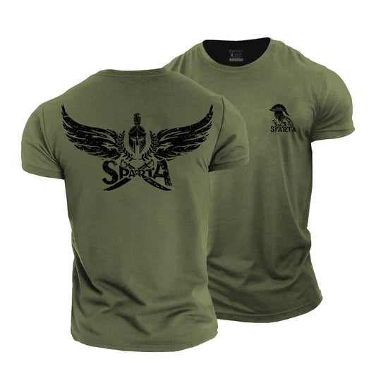 Cotton Men's Spartan Graphic T-shirts