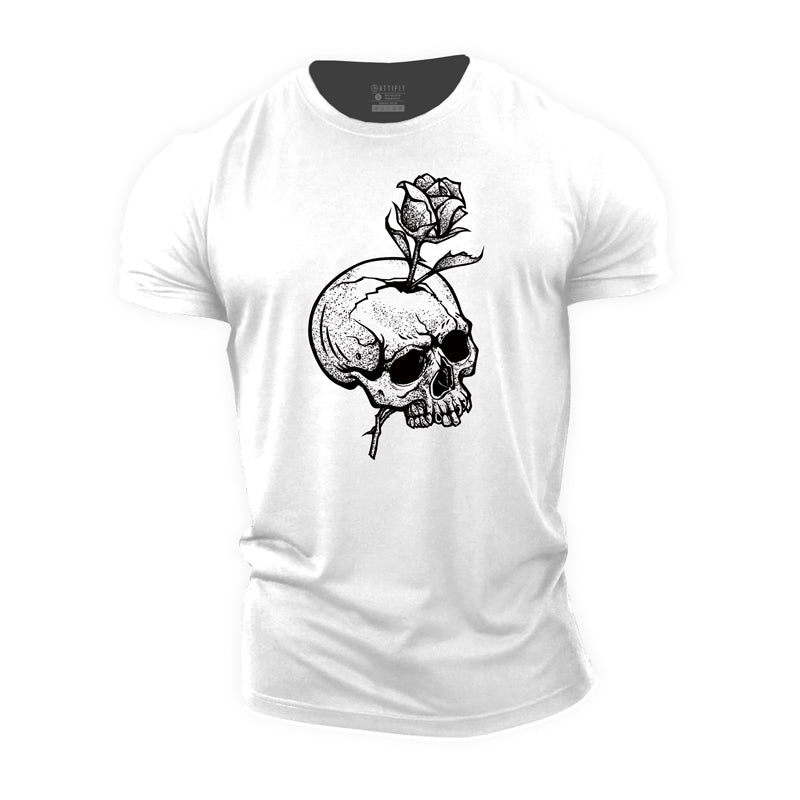 Skull Rose Cotton T-Shirt