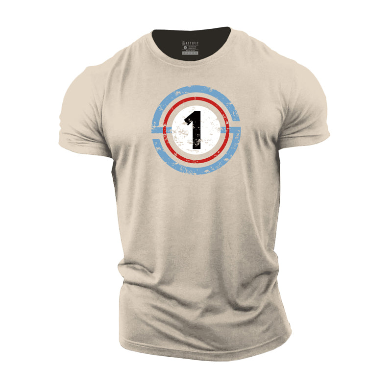 Cotton Number One Graphic Men's T-shirts