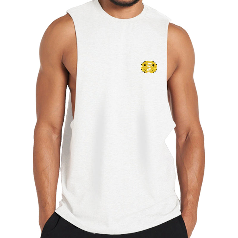 Cotton Smiley Face Men's Tank Top