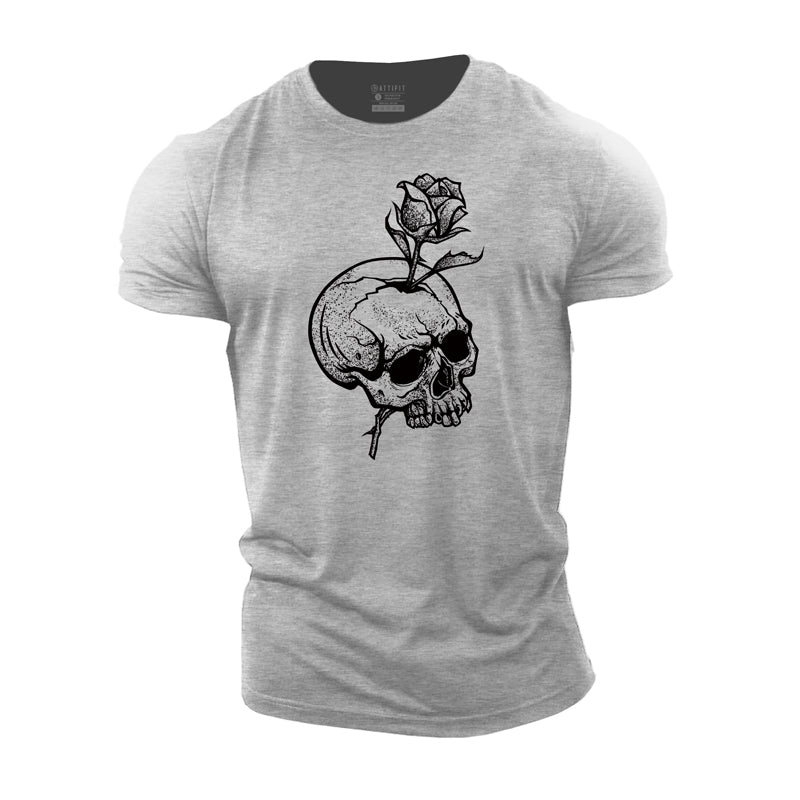 Skull Rose Cotton T-Shirt