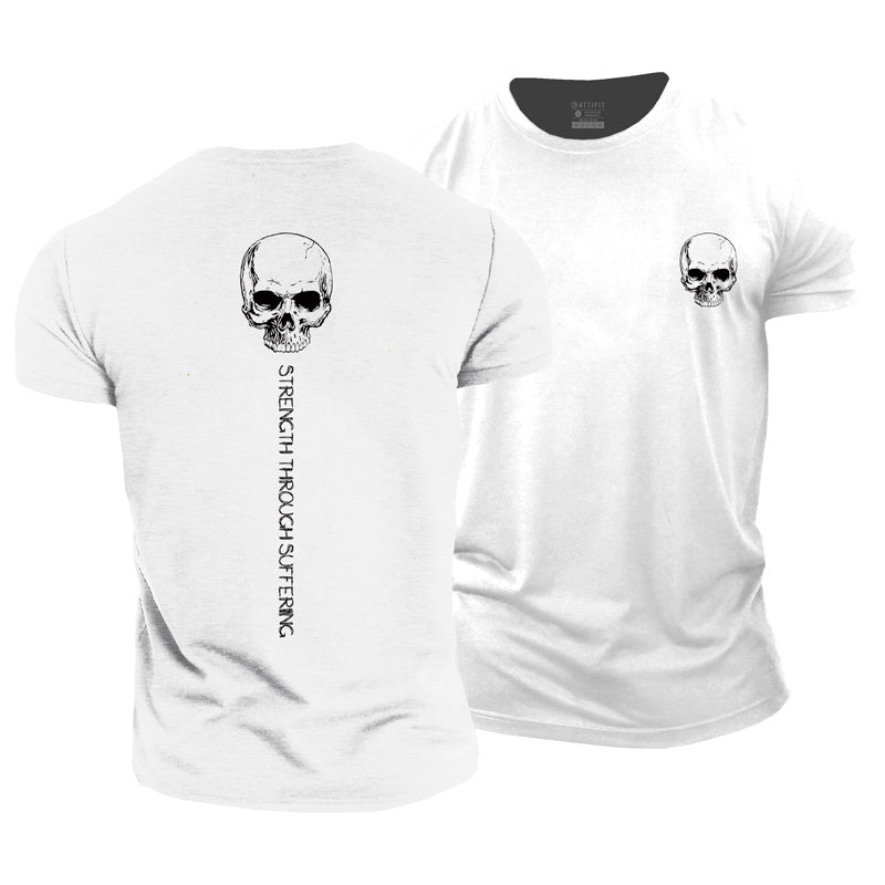 Strength Skull Cotton T-Shirt