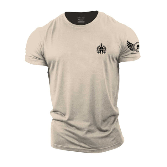 Cotton Spartan With Olive Branch Graphic T-shirts