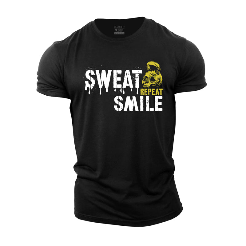 Cotton Sweat Repeat Graphic Men's T-shirts