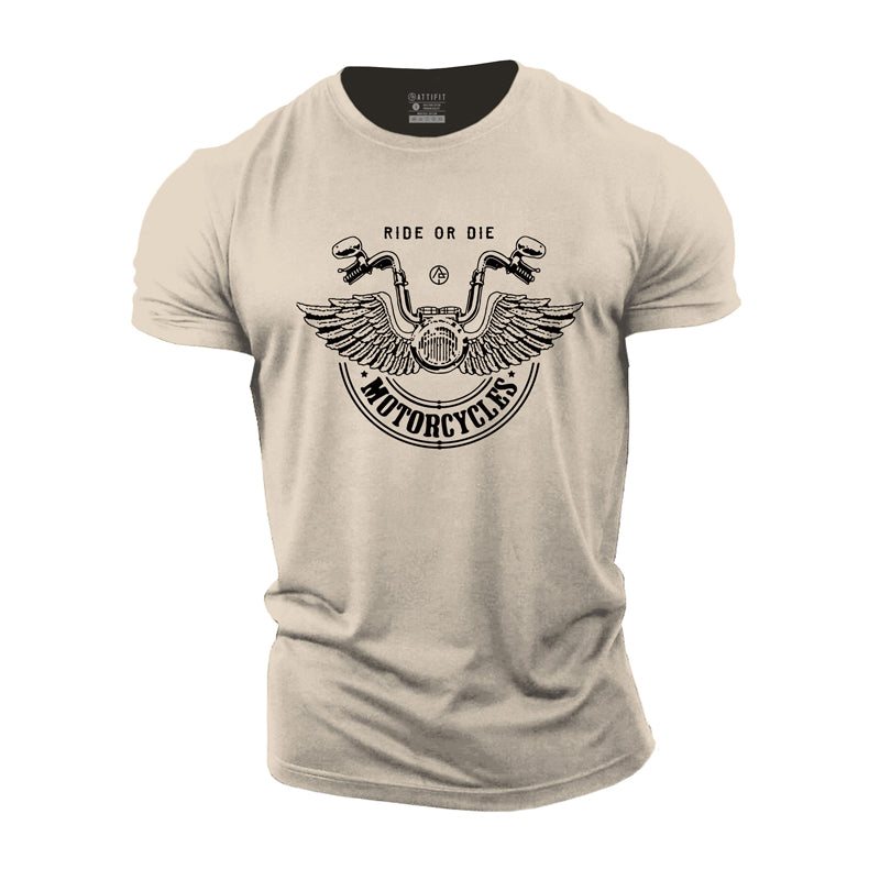 Cotton Ride Or Die Graphic Workout Men's T-shirts