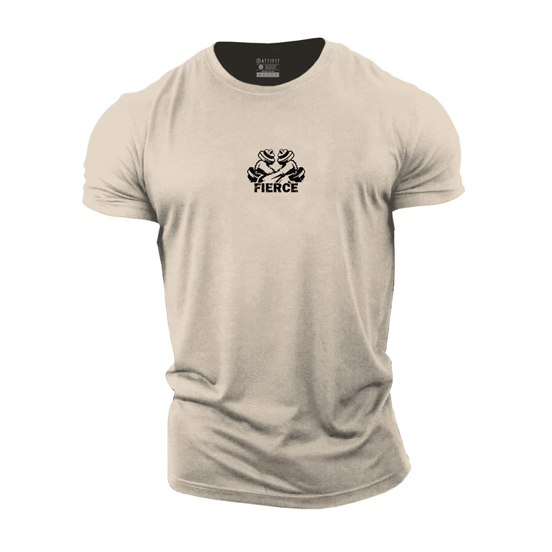 Cotton Fierce Graphic Men's Fitness T-shirts