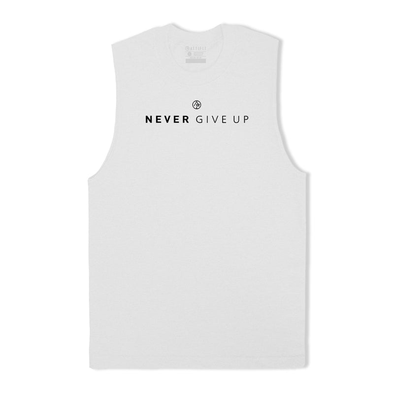 Cotton Never Give Up Men's Tank Top