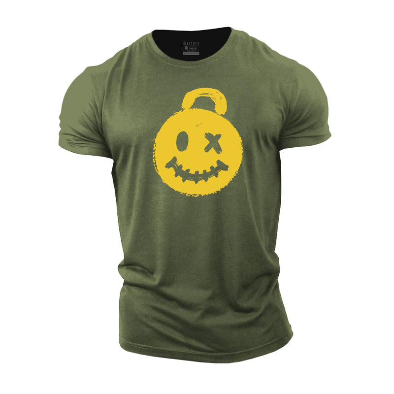 Kettlebell Smiley Cotton T-Shirt