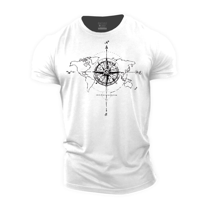 Cotton Compass Graphic Men's T-shirts