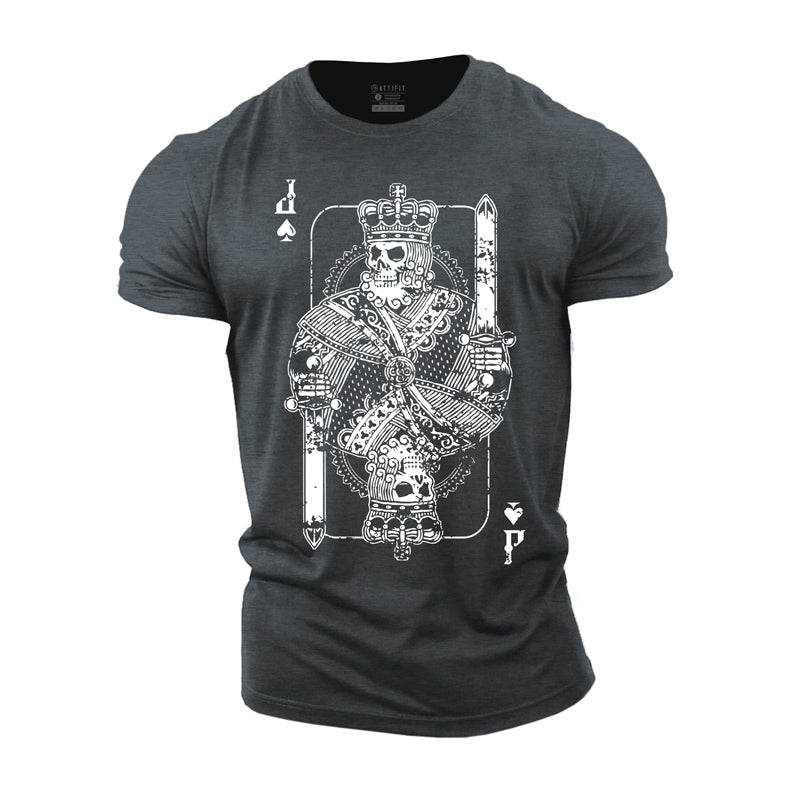 Cotton Jack of Spades Graphic Men's T-shirts