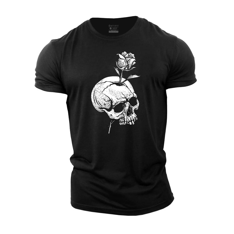 Skull Rose Cotton T-Shirt