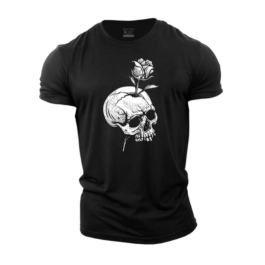 Skull Rose Cotton T-Shirt