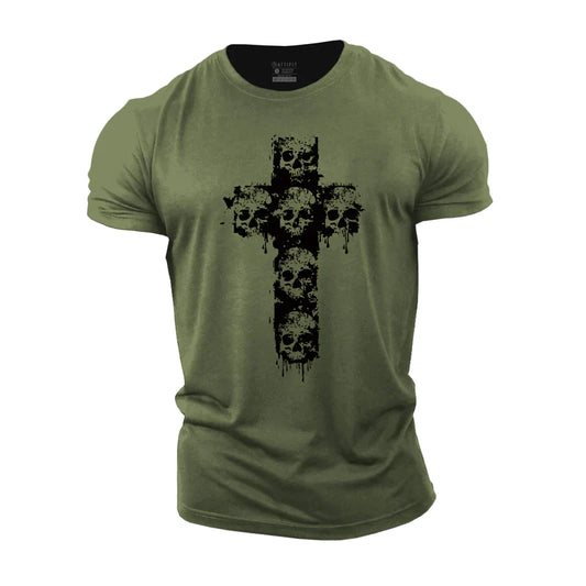 Skull Cross Cotton T-Shirt