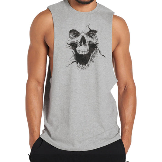 Cotton Skull Men's Workout Tank Top